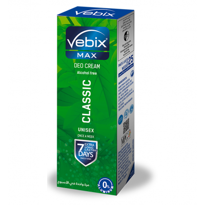 VEBIX MAX DEO CREAM CLASSIC ONCE A WEEK 7 DAYS EXTRA LONG LASTING GREEN 25 ML